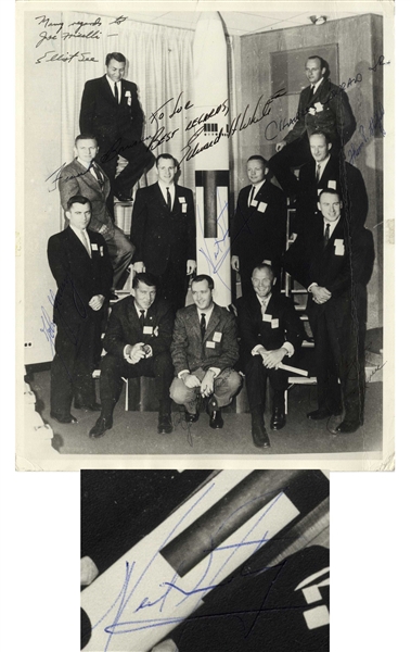The New Nine Signed Photo -- Signed by Ed White, Elliot See, Neil Armstrong & Six Others, Comprising Astronaut Group 2 -- With PSA/DNA COA